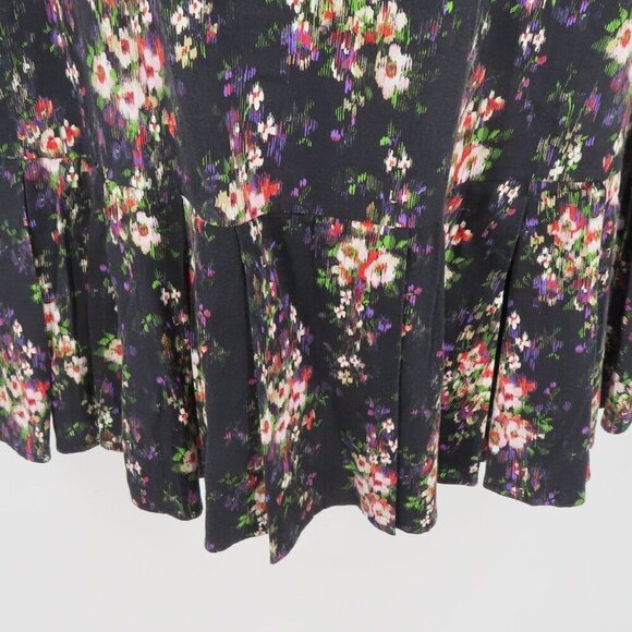 Tuckernuck Women Small Tate Onyx Falling Flowers Bouquet Dress Pleated Floral - Picture 3 of 10